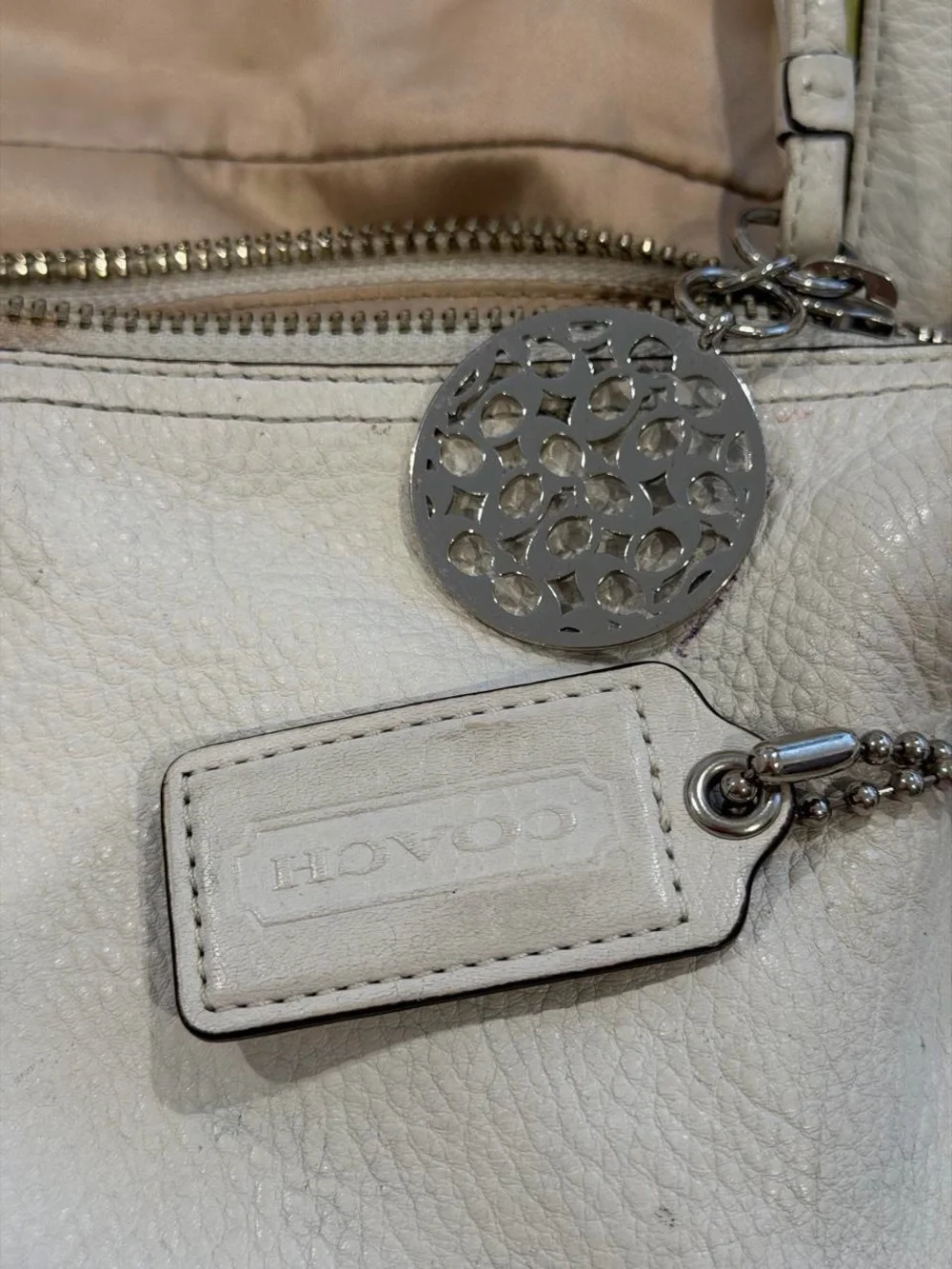 Coach Pebbled Leather Hobo Bag